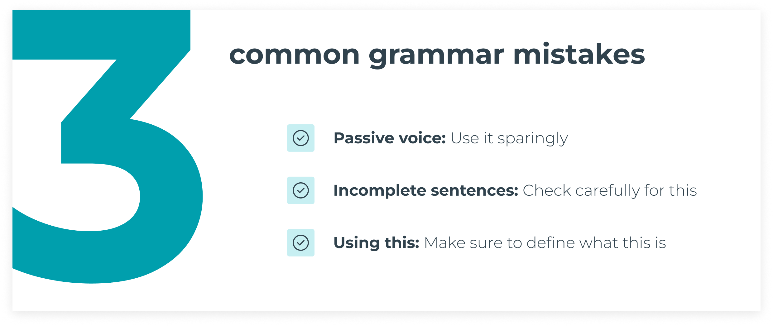 3 errors in claims transcriptions: passive voice, incomplete sentences and not defining "htis"